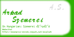 arpad szemerei business card